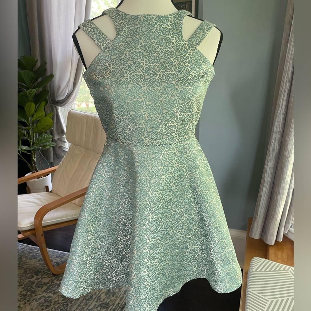 Girl’s Turquois Floral Dress | Size 10